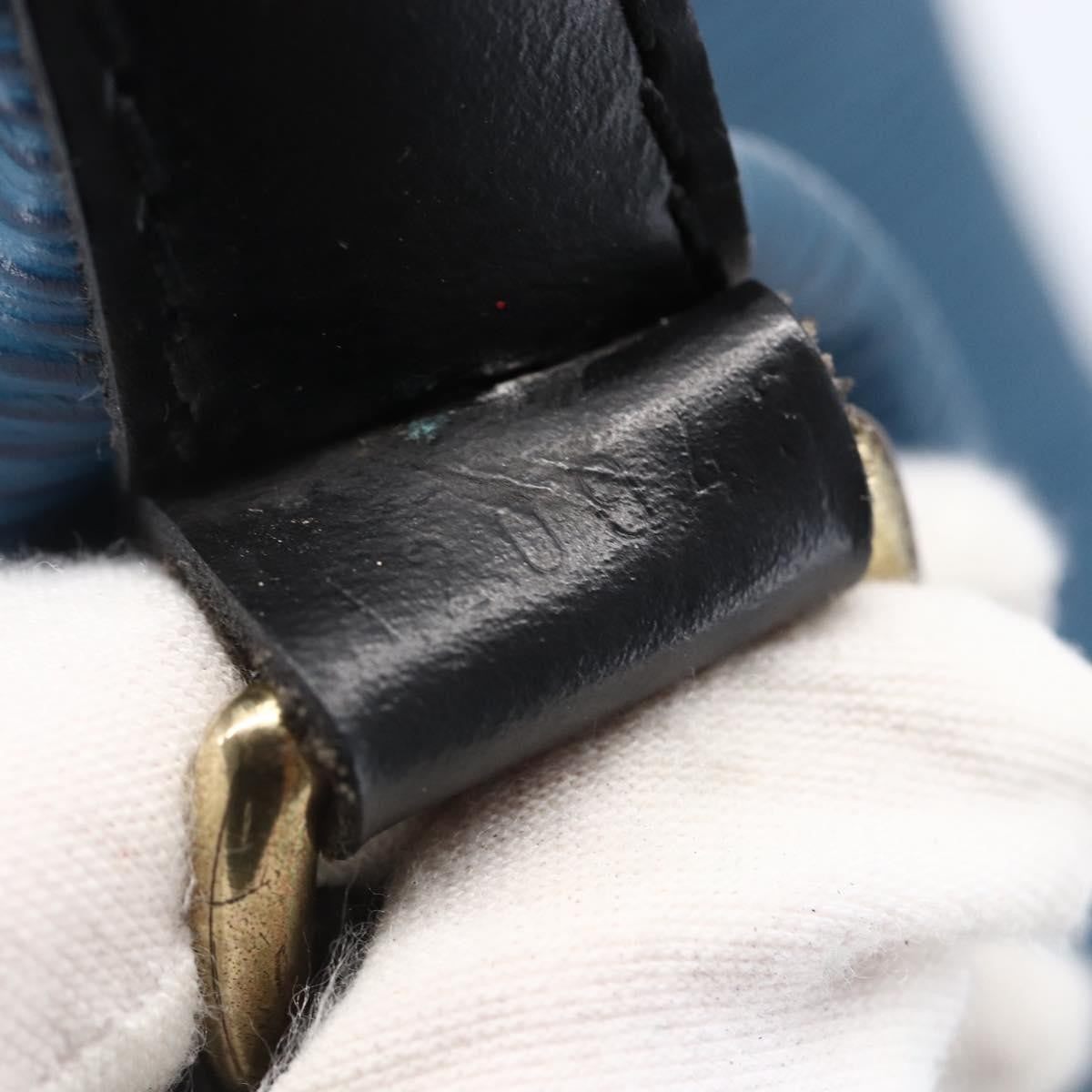 Louis Vuitton Petit Noe Handbag Two Tone Epi Leather Black Leather Bag
