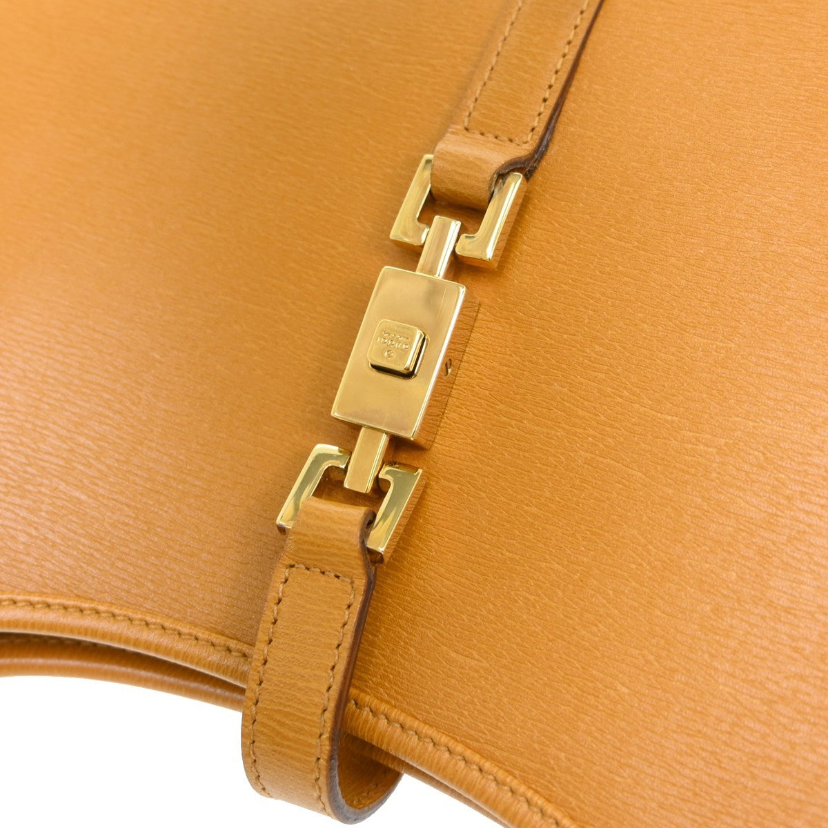 Gucci Vintage Jackie Handbag Leather Brown Leather Handbag (Pre-Owned)