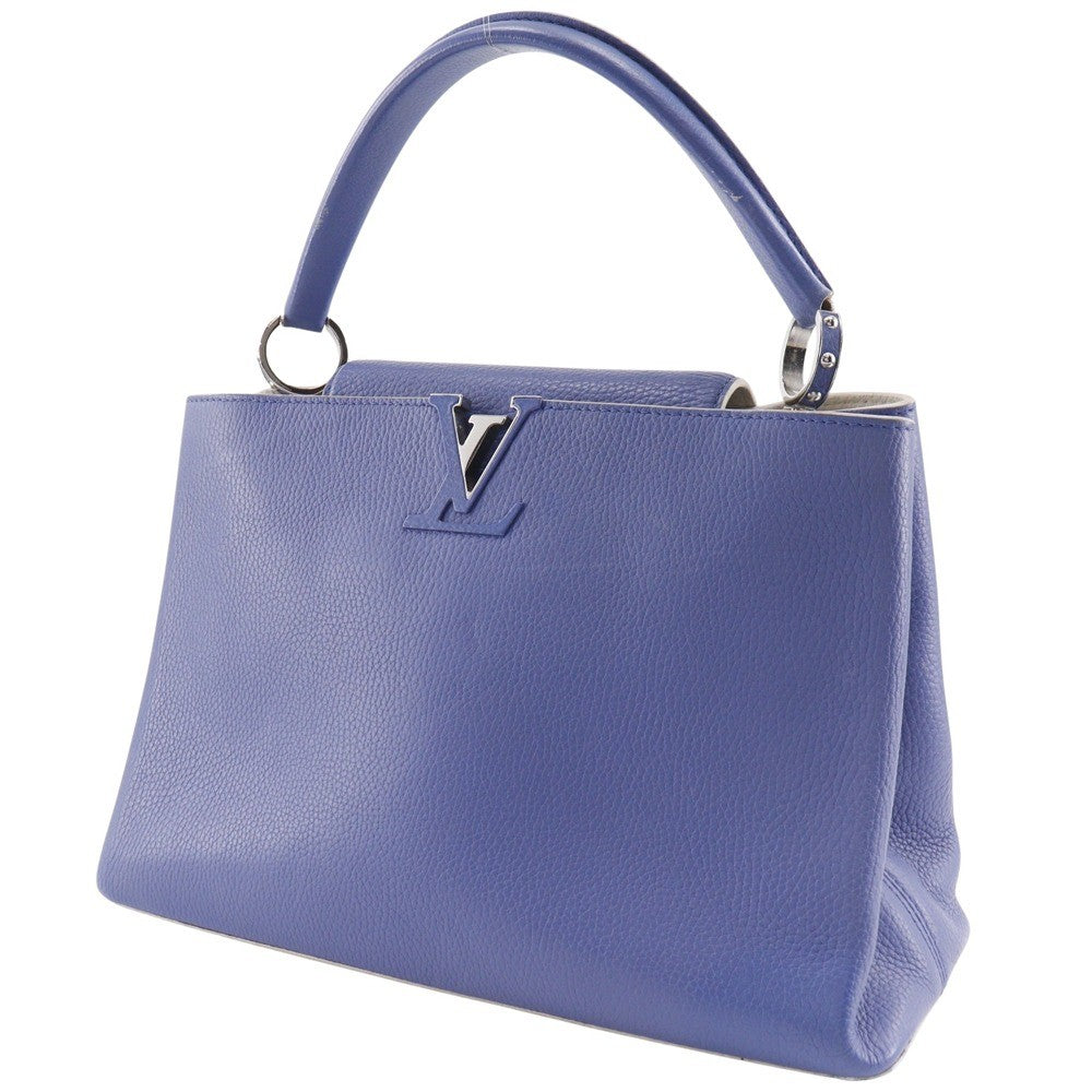 Louis Vuitton Capucines Bag Leather Blue Leather Handbag