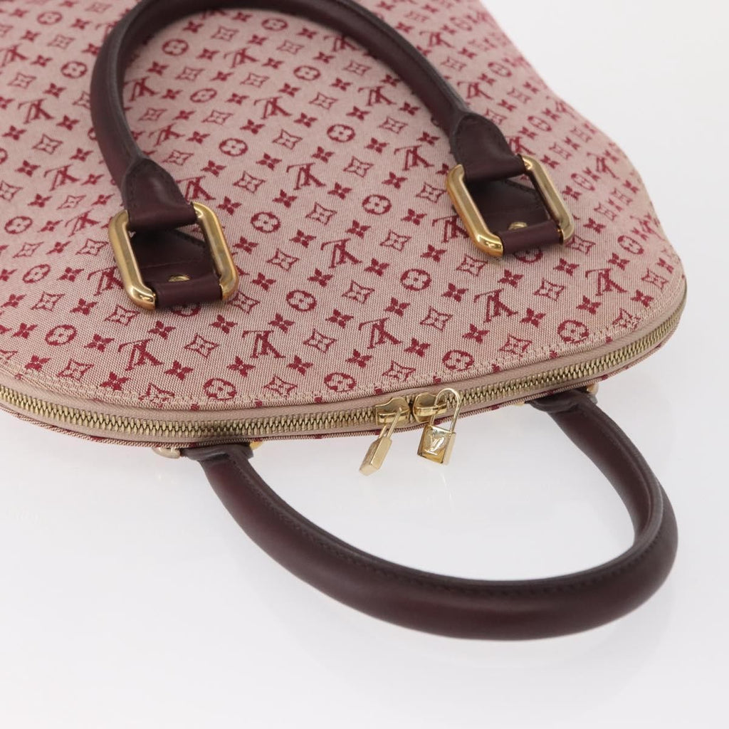 Louis Vuitton Alma Handbag Mini Lin Monogram Red Canvas Handbag