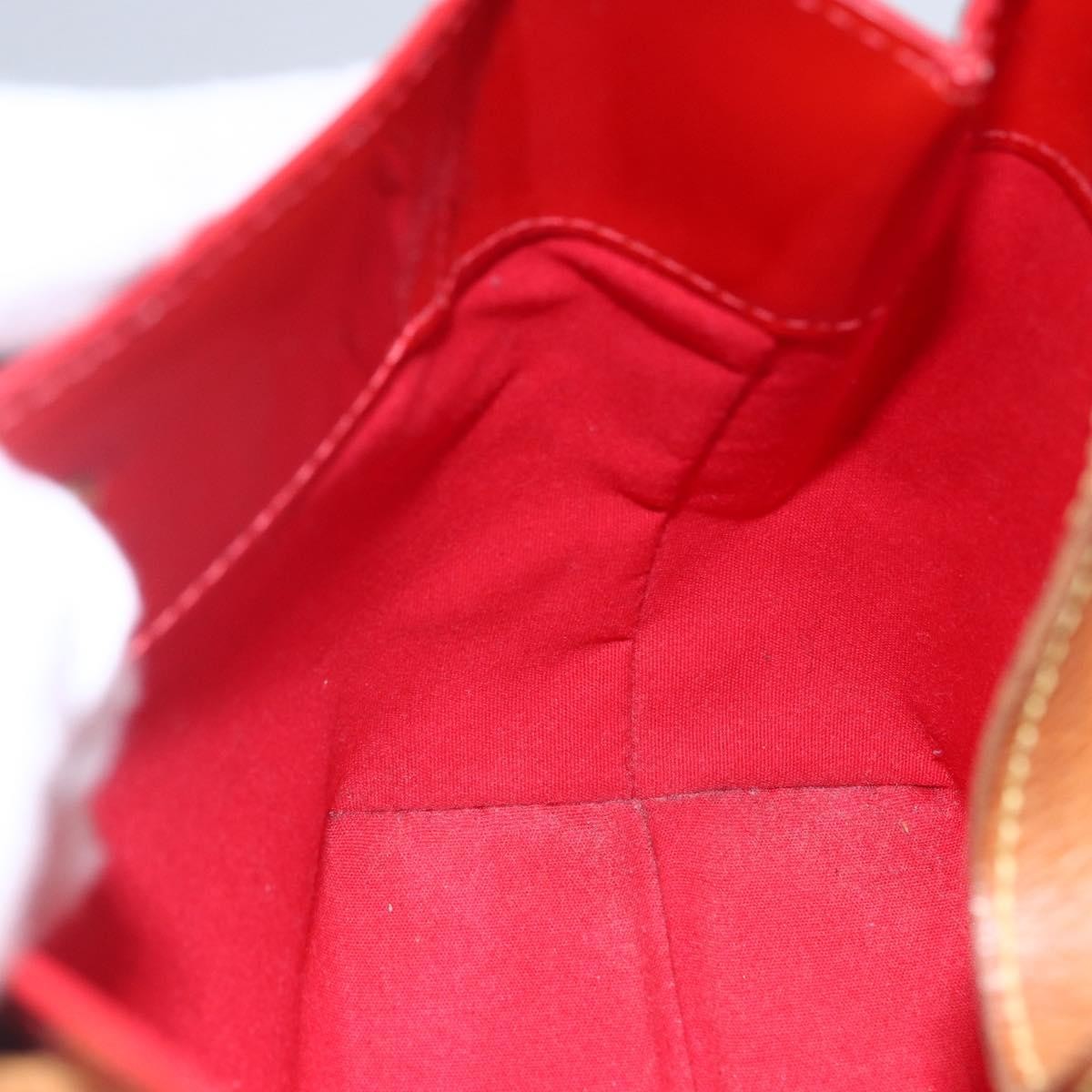 Louis Vuitton Reade Handbag Monogram Vernis Red Patent_Leather Handbag