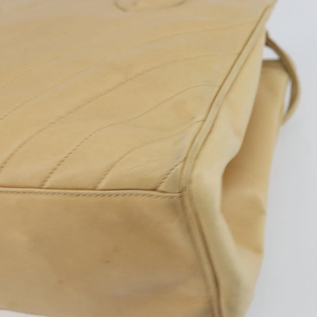 Chanel Vintage Convertible Tote Chevron Lambskin Beige Leather Tote Bag Bag