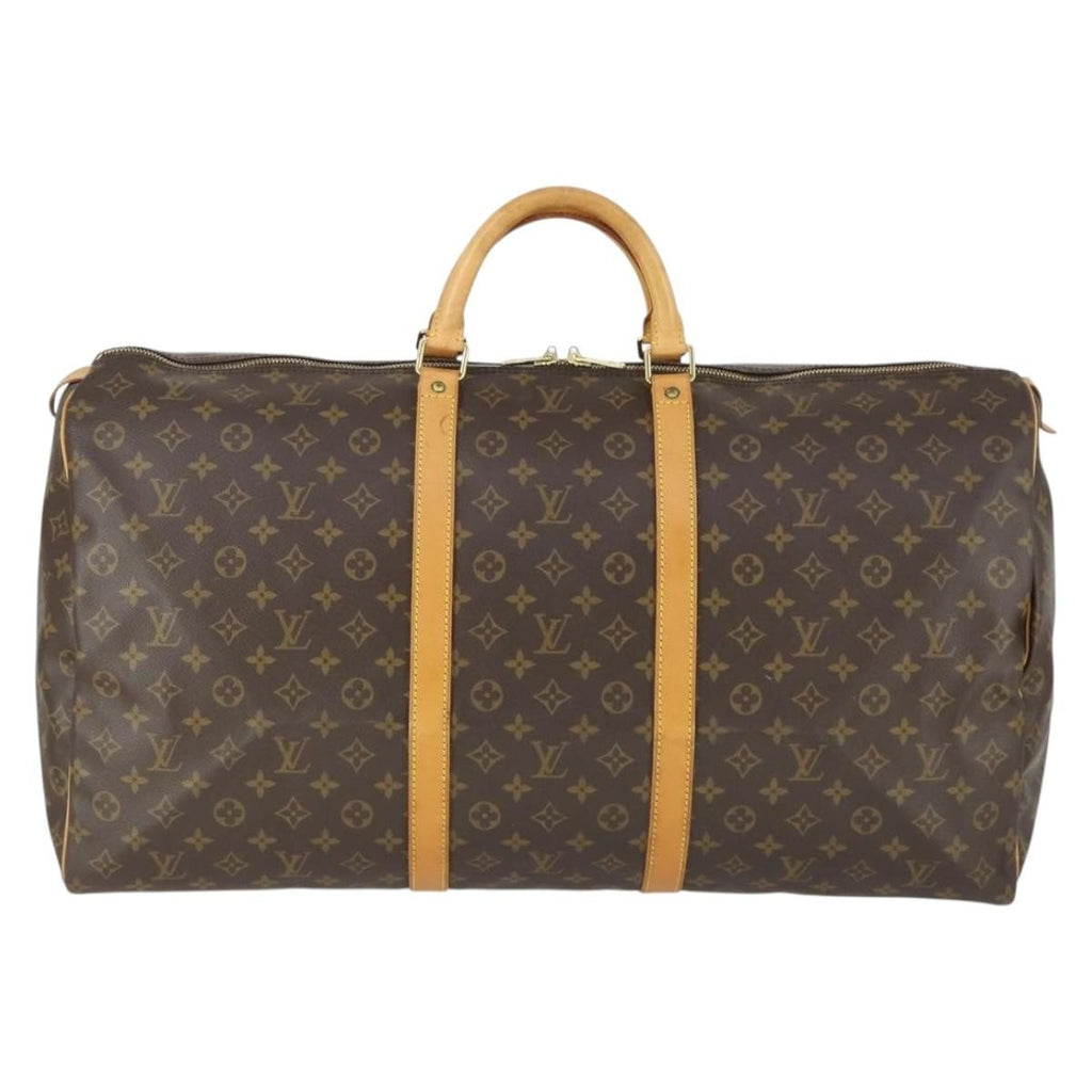 Louis Vuitton Keepall Bag Monogram Canvas Brown Canvas Travel Bag