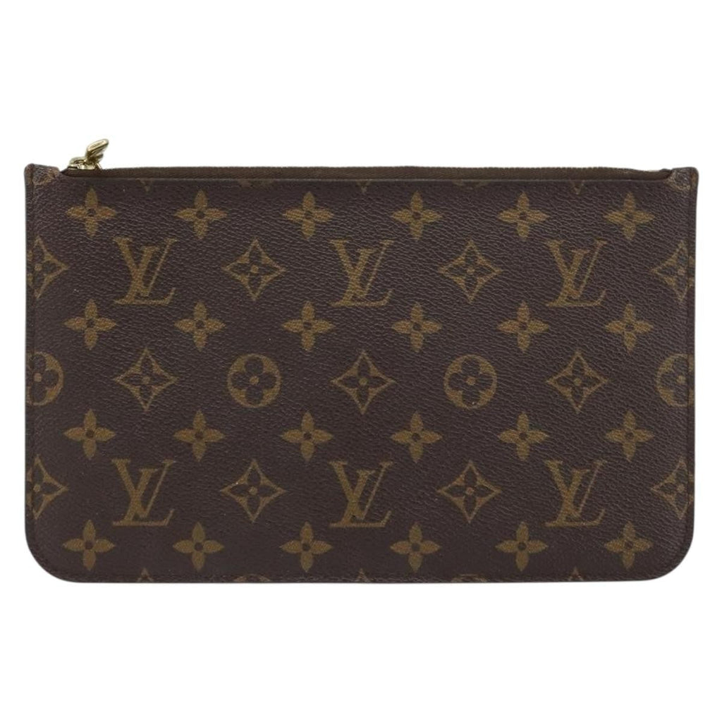 Louis Vuitton Neverfull Pochette Monogram Canvas Brown Canvas Clutche & Pouche Bag