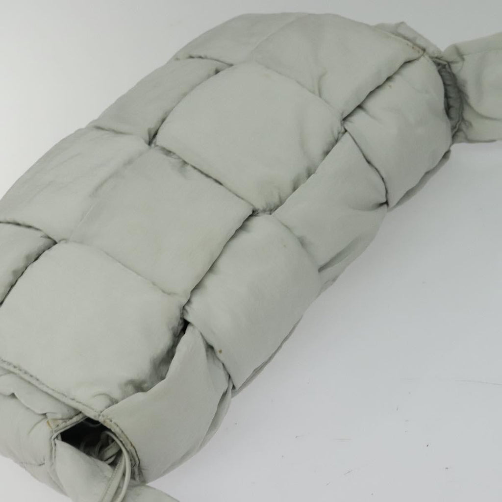 Bottega Veneta Padded Tech Cassette Crossbody Bag Intrecciato Nylon Gray Nylon Shoulder Bag Bag