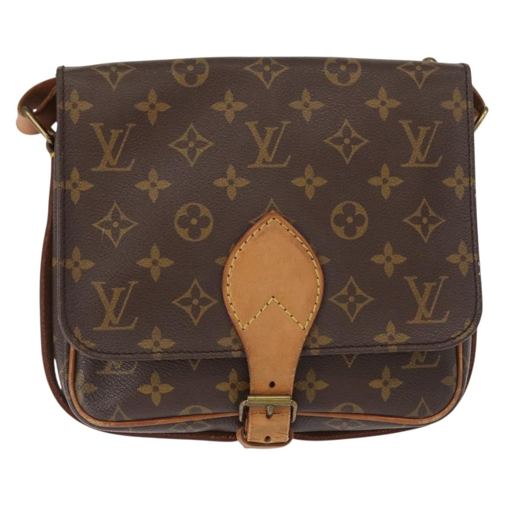 Louis Vuitton Cartouchiere Handbag Monogram Canvas Brown Canvas Shoulder Bag