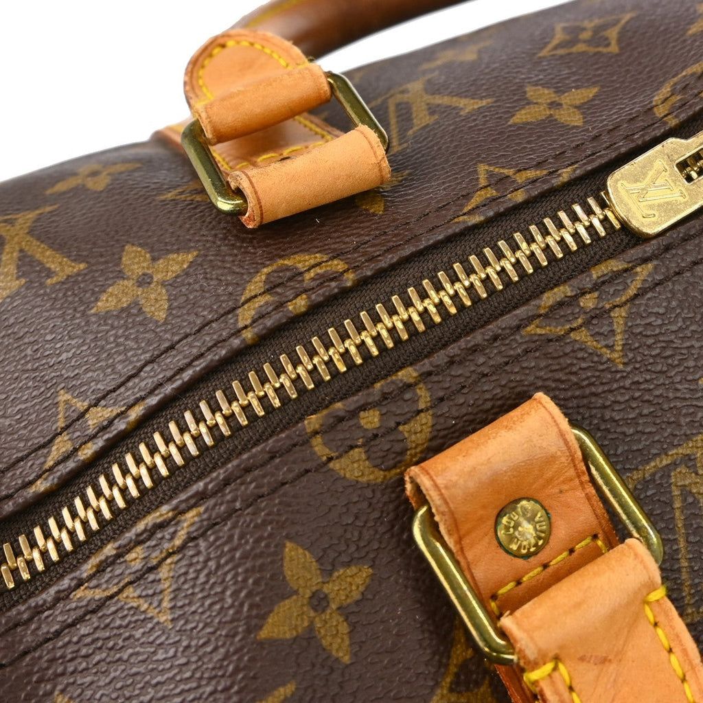 Louis Vuitton Keepall Bandouliere Bag Monogram Canvas Brown Canvas Travel Bag