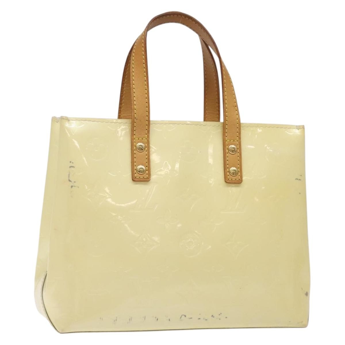 Louis Vuitton Reade Handbag Monogram Vernis Beige Patent_Leather Bag