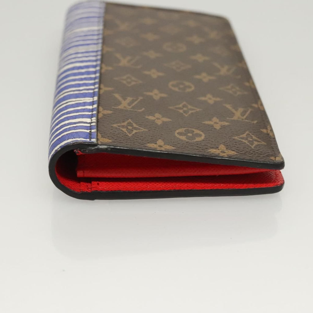 Louis Vuitton Porte Feuille Brother Patchwork Blue Canvas Wallets Accessory