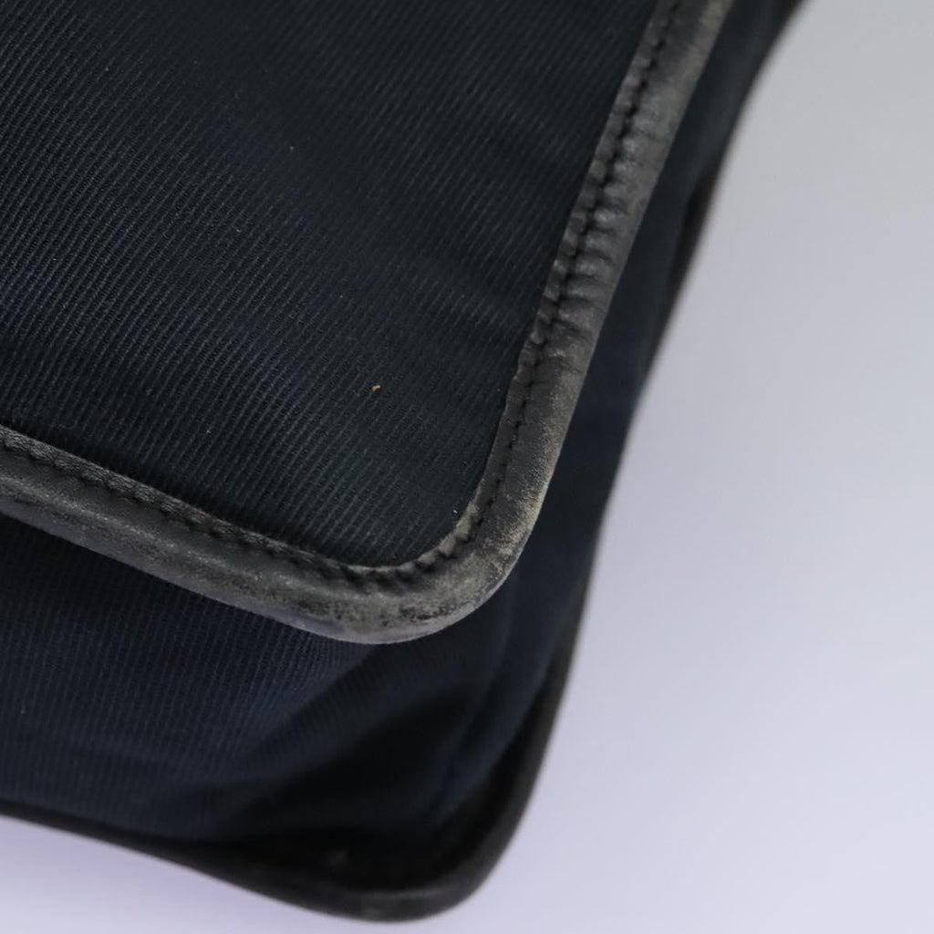 Gucci Sherry Line Shoulder Bag Canvas Black Canvas Shoulder Bag Bag (Pre-Owned)