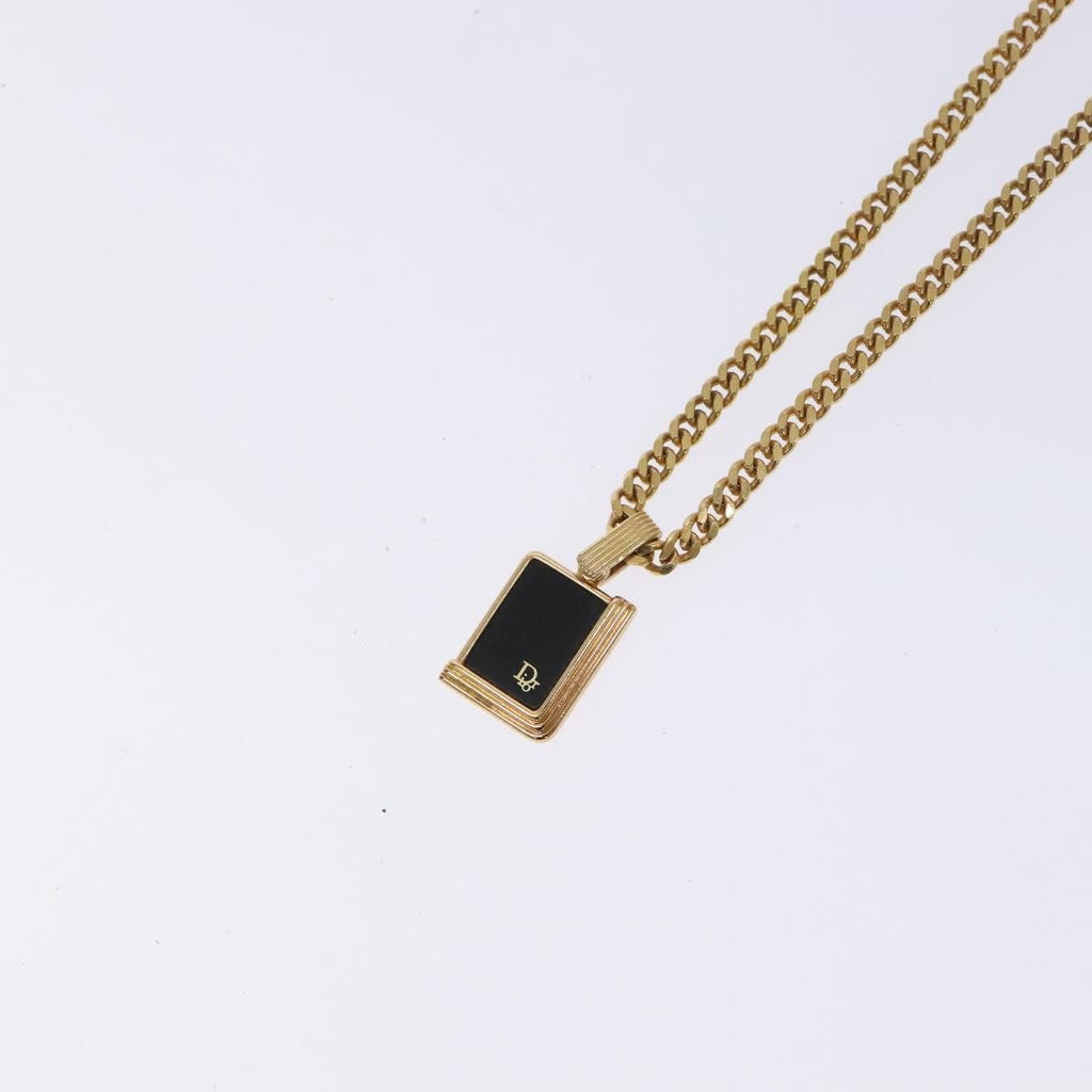 Christian Dior Cd Pendant Necklace Gold-Plated Gold Metal Jewelry (Pre-Owned)
