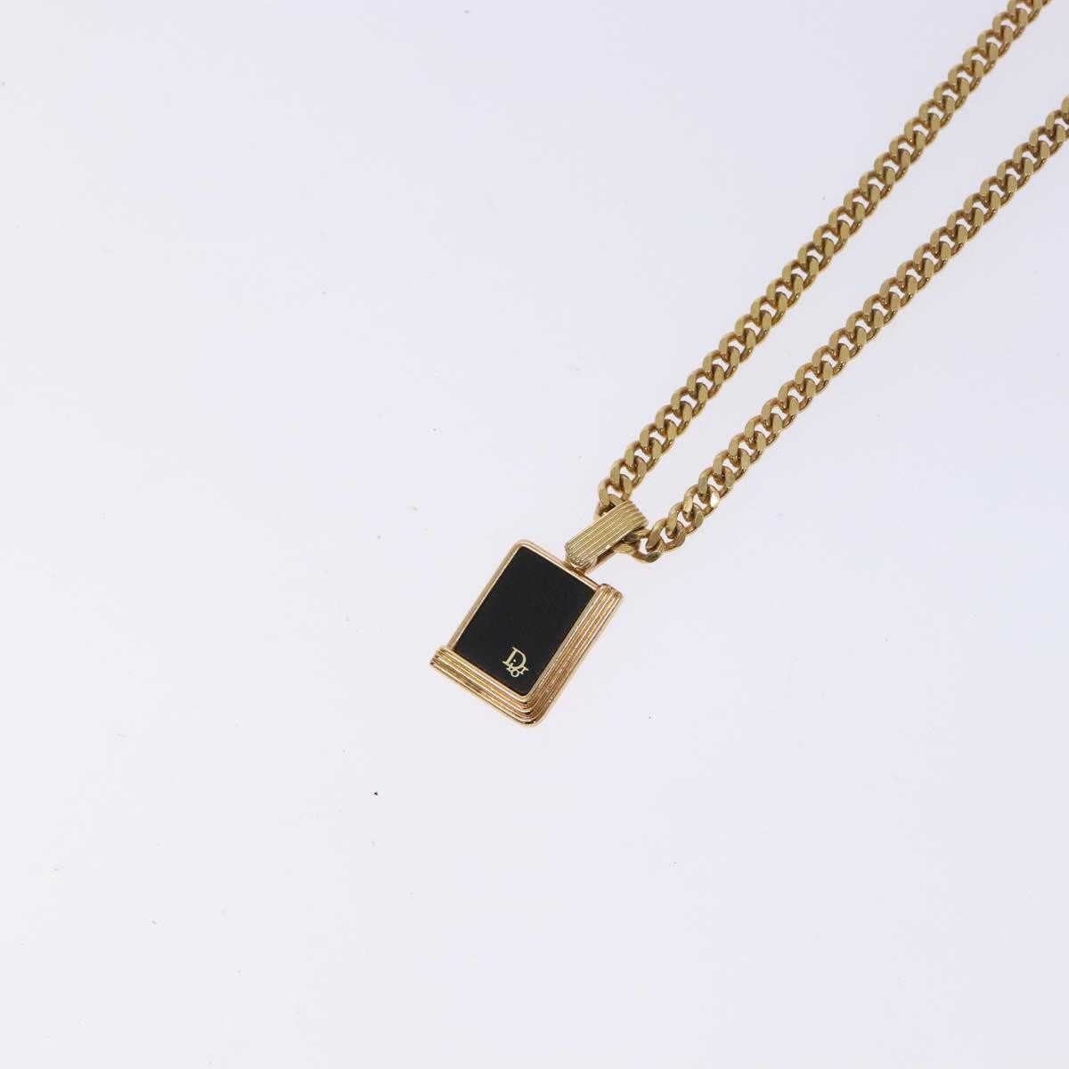 Christian Dior Cd Pendant Necklace Gold-Plated Gold Metal Jewelry (Pre-Owned)