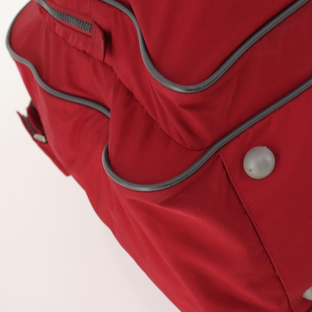 Prada Sport Line Boston Bag Nylon Red Nylon Travel Bag Bag