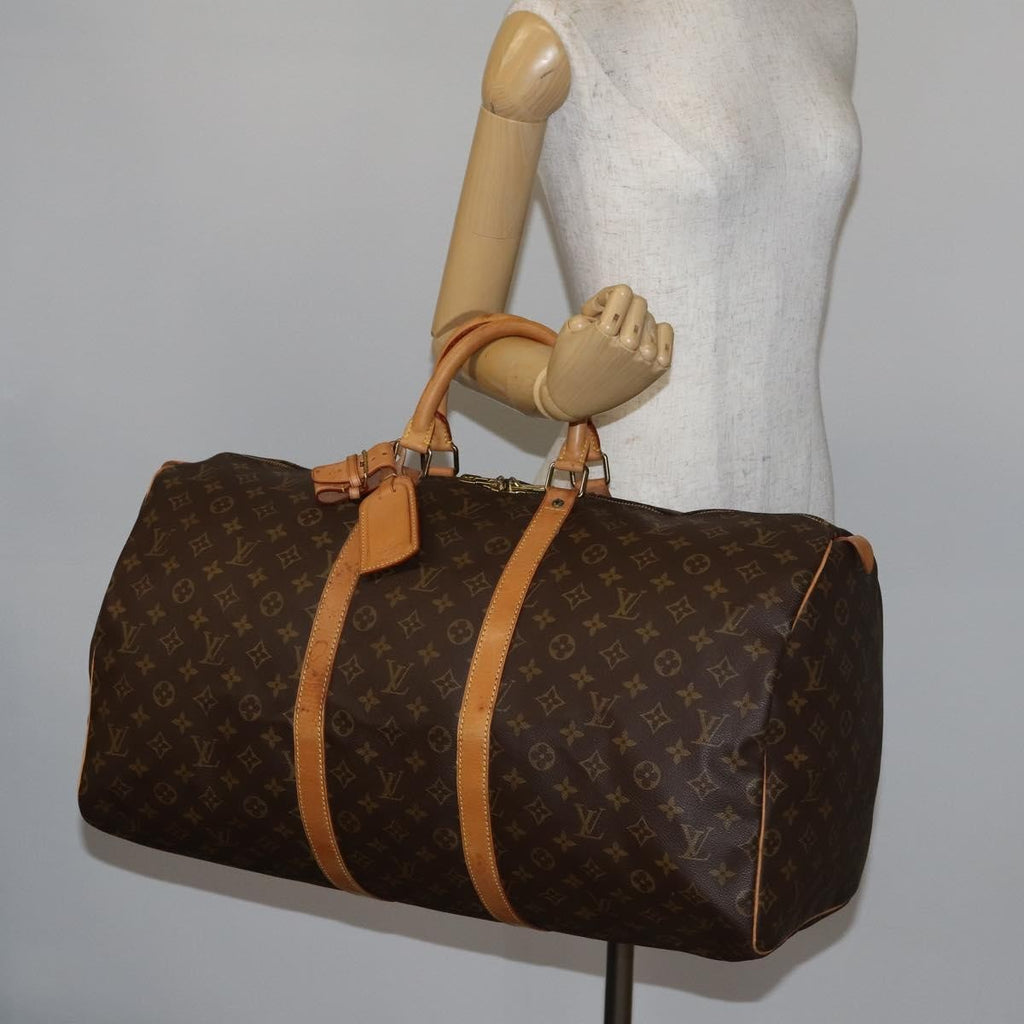 Louis Vuitton Keepall Bag Monogram Canvas Brown Canvas Travel Bag