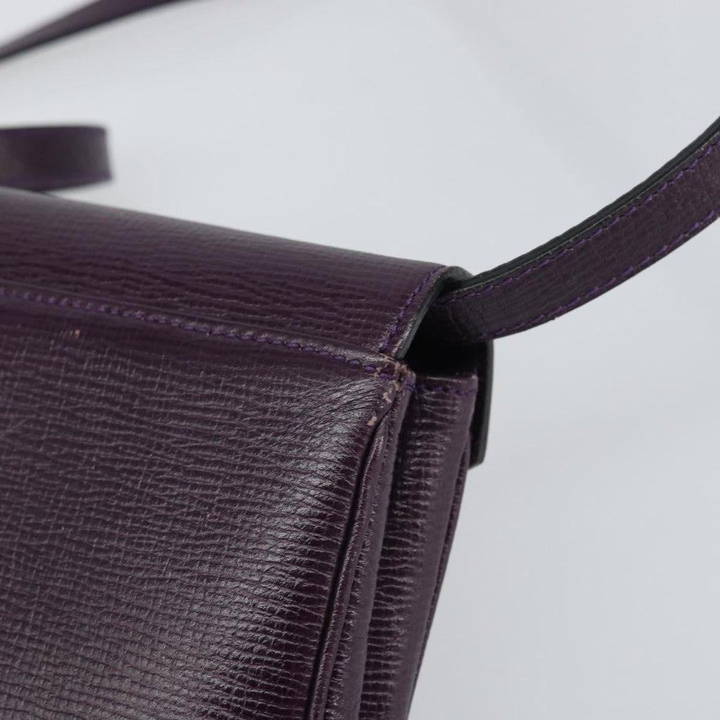 Celine Circle Logo Shoulder Bag Leather Purple Leather Shoulder Bag Bag