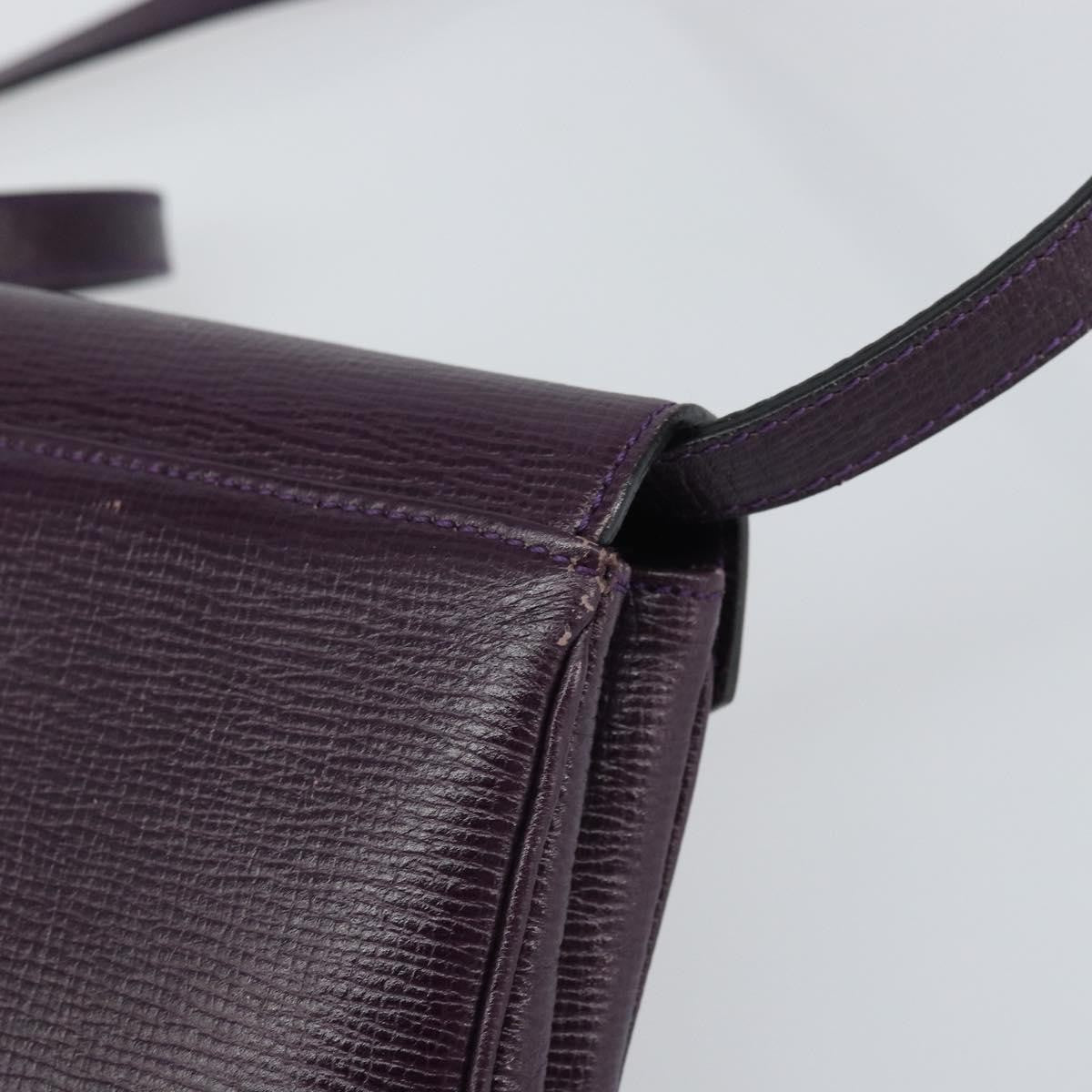 Celine Circle Logo Shoulder Bag Leather Purple Leather Shoulder Bag Bag