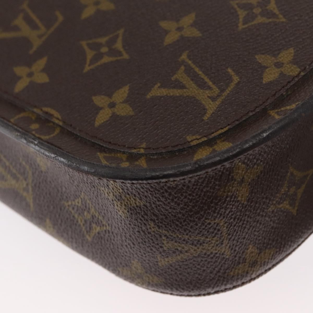 Louis Vuitton Saint Cloud Handbag Monogram Canvas Brown Canvas Shoulder Bag