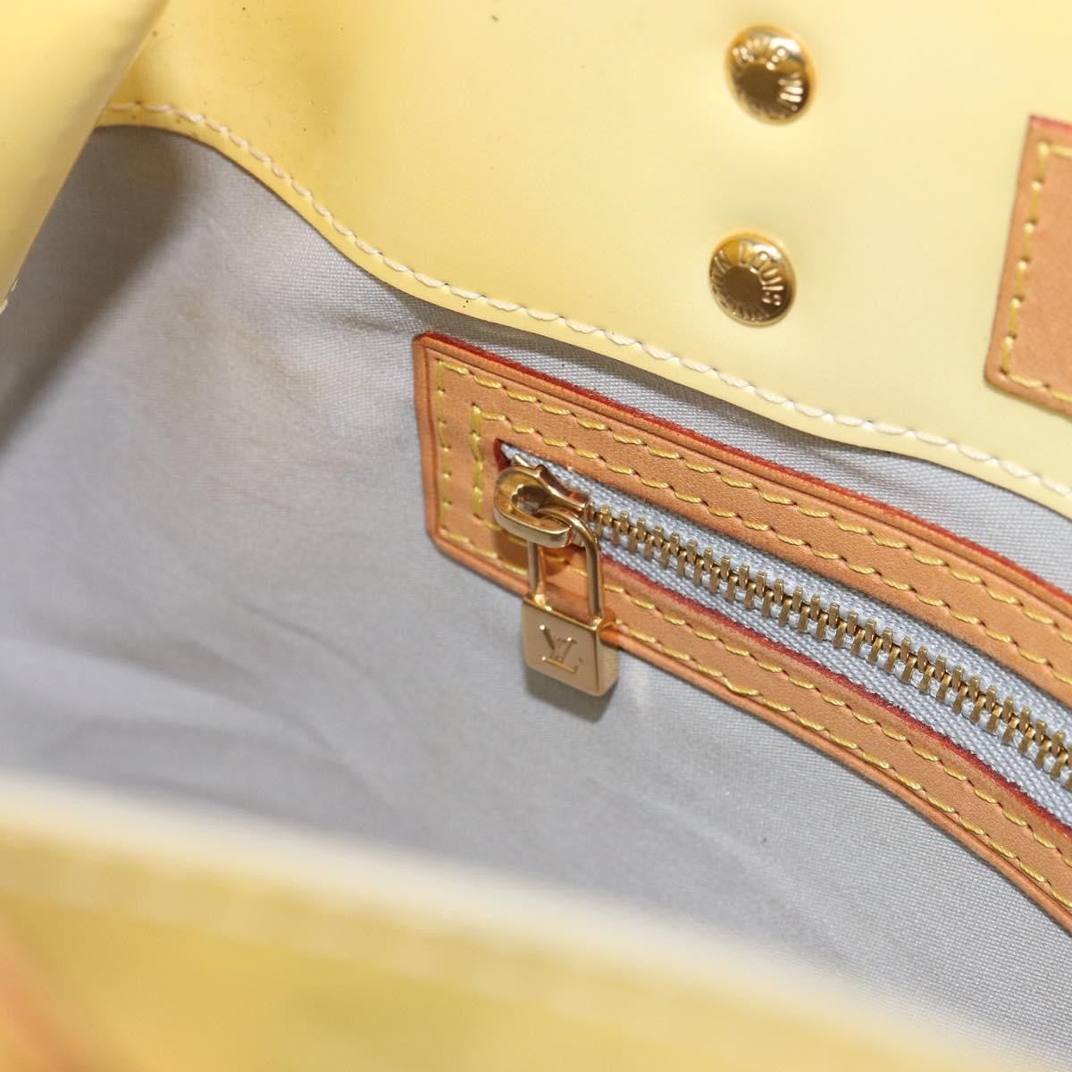 Louis Vuitton Reade Handbag Monogram Vernis Yellow Patent_Leather Handbag