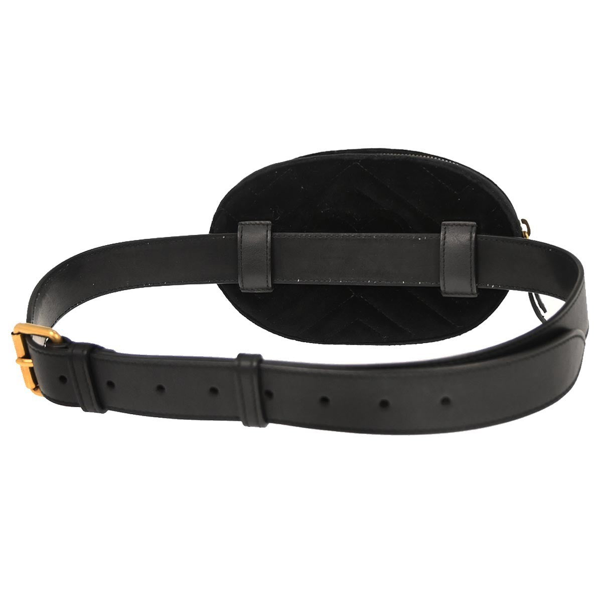 Gucci Gg Marmont Belt Bag Matelasse Velvet Black Velvet Clutche & Pouche Bag (Pre-Owned)
