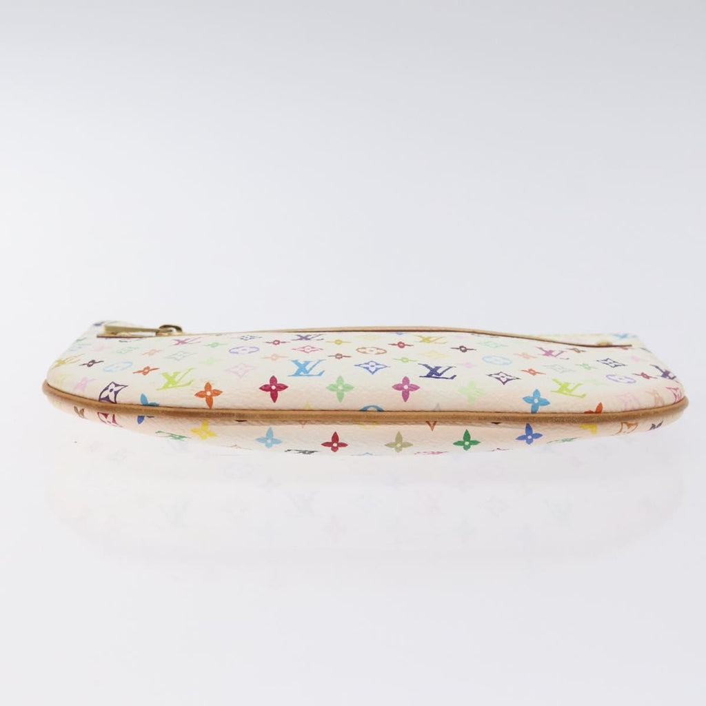Louis Vuitton Pochette Gm Monogram Multicolor White Canvas Clutche & Pouche Bag