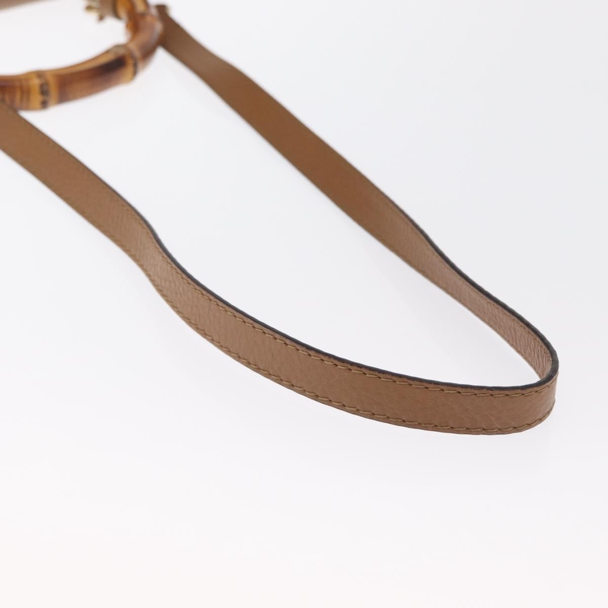 Gucci New Bamboo 1921 Top Handle Bag Leather Brown Leather Handbag (Pre-Owned)
