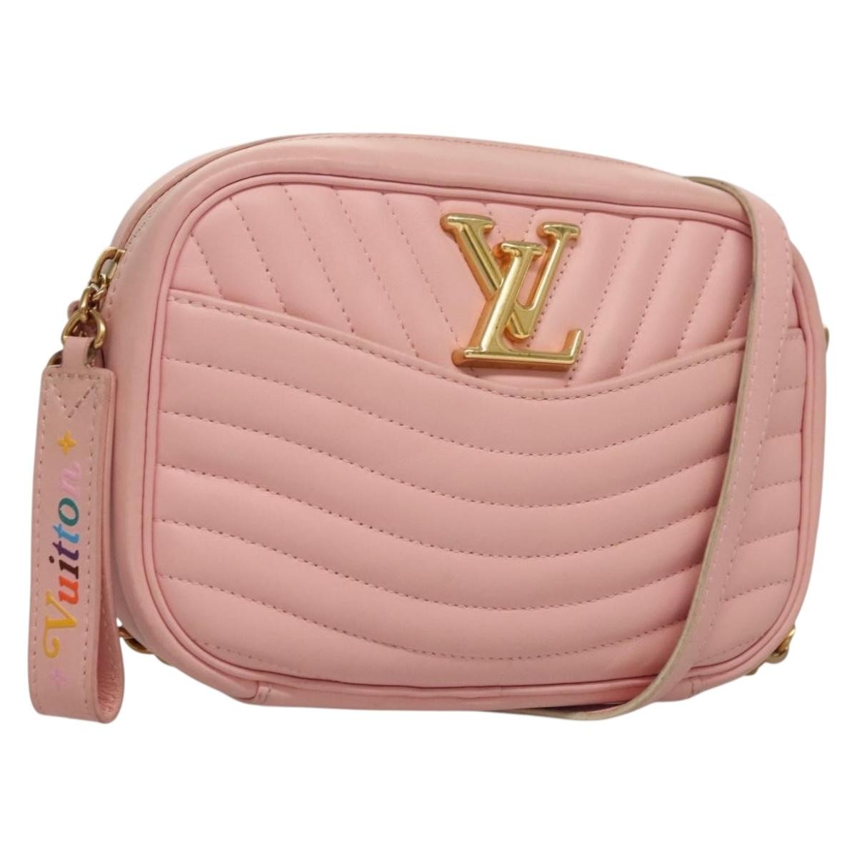 Louis Vuitton New Wave Camera Bag Quilted Leather Pink Leather Bag