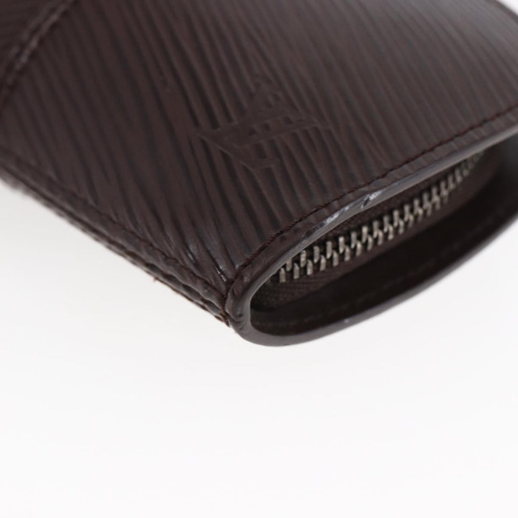 Louis Vuitton Demi Lune Coin Purse Epi Leather Brown Leather Wallets Accessory