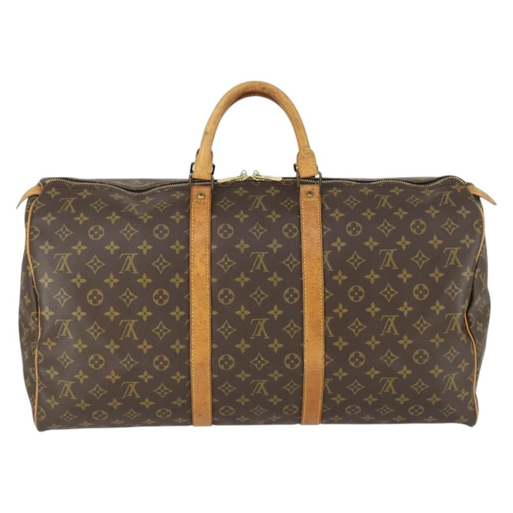 Louis Vuitton Keepall Bag Monogram Canvas Brown Canvas Travel Bag