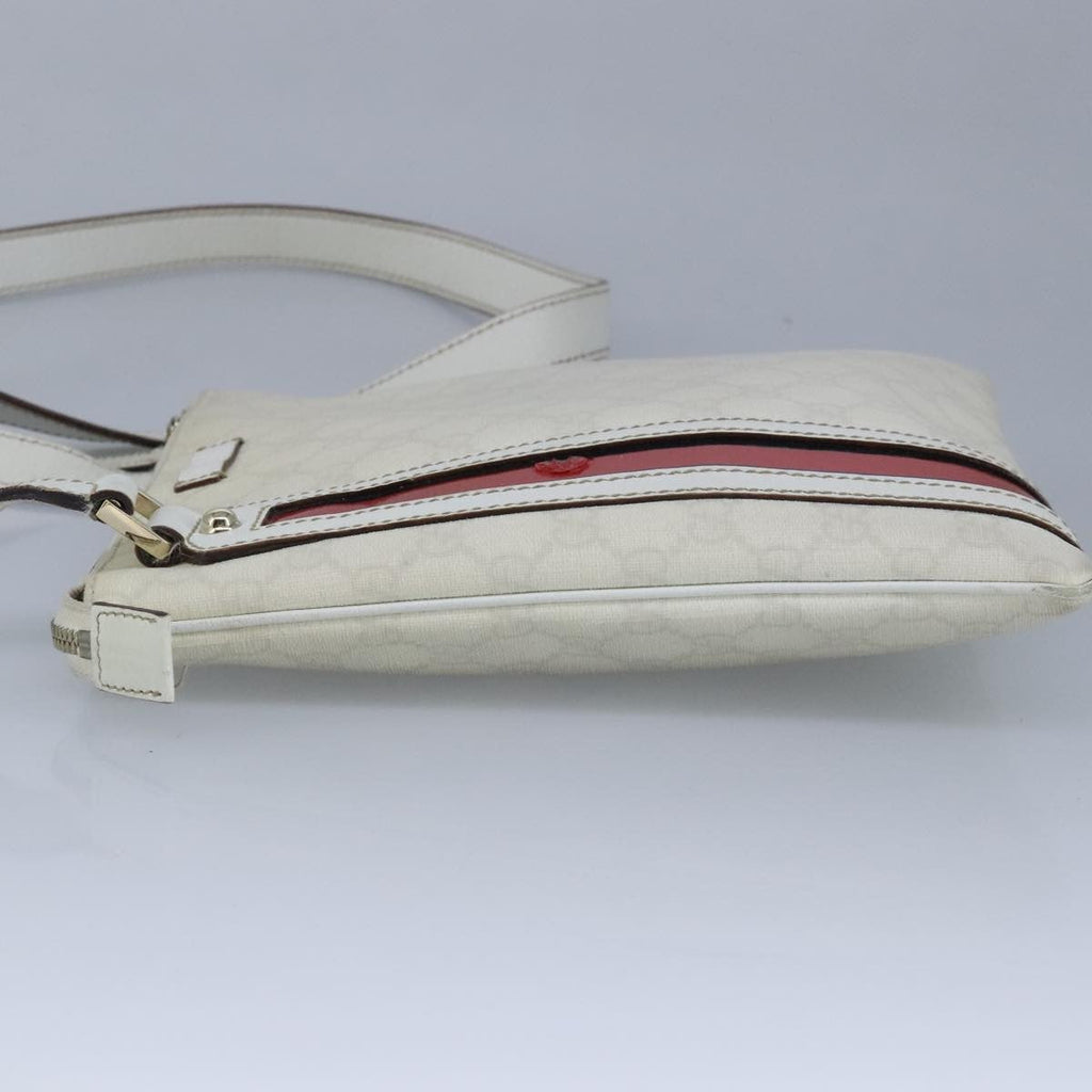 Gucci Sherry Line Shoulder Bag Canvas White Pvc Shoulder Bag Bag (Pre-Owned)