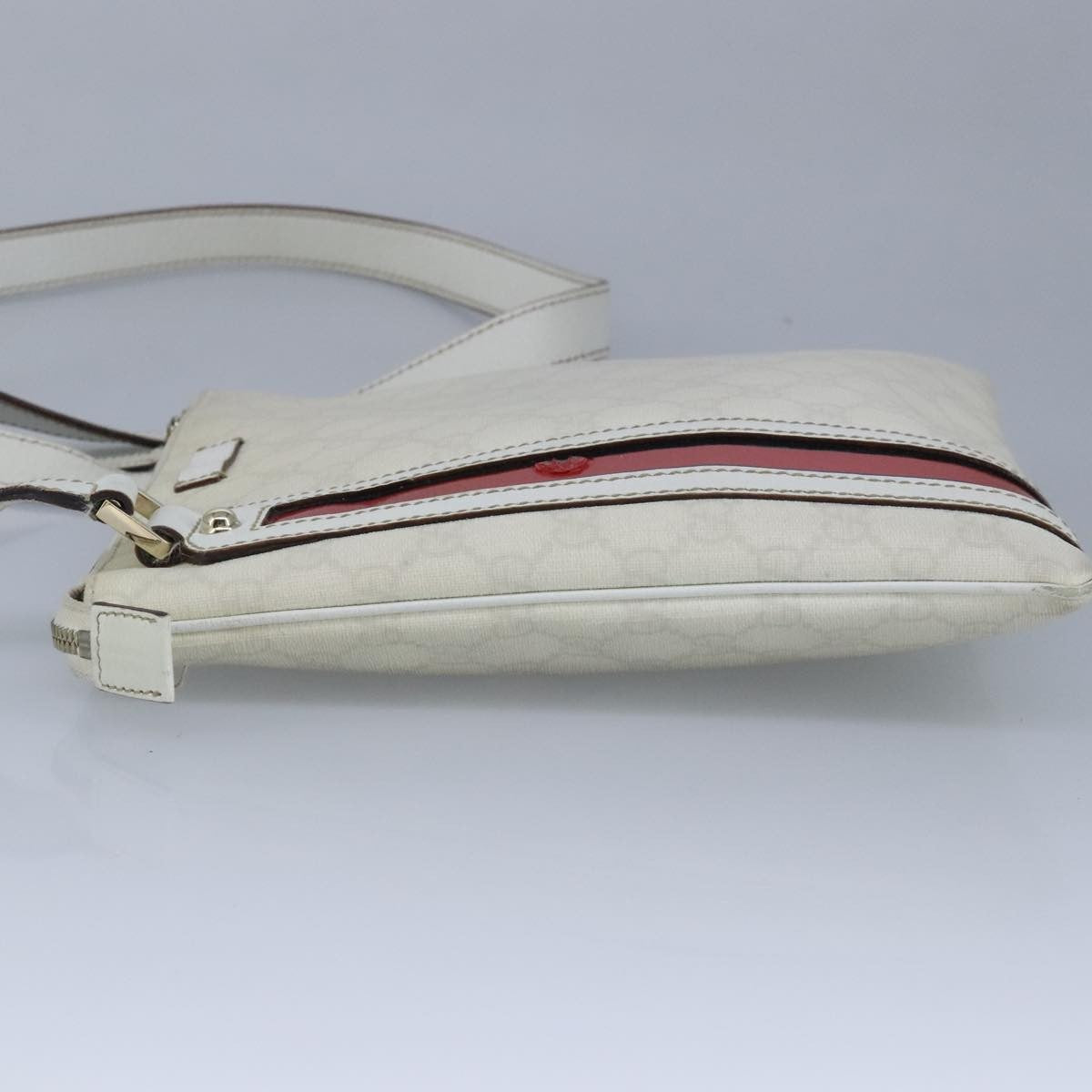 Gucci Sherry Line Shoulder Bag Canvas White Pvc Shoulder Bag Bag (Pre-Owned)