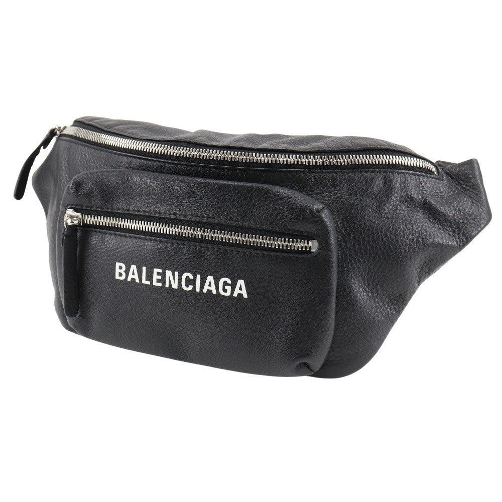 Balenciaga Everyday Waist Bag Leather Black Leather Shoulder Bag