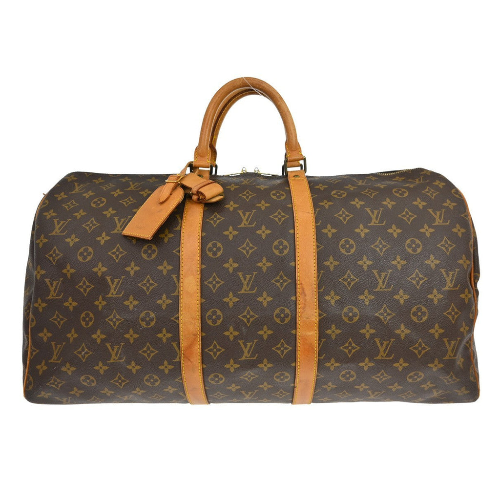 Louis Vuitton Keepall Bag Monogram Canvas Brown Canvas Travel Bag