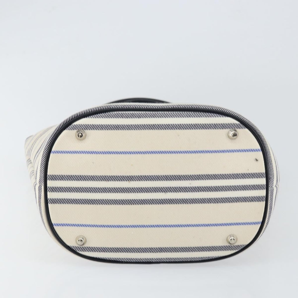 Burberry Blue Label Tote Bag Canvas White Canvas Tote Bag