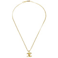 Chanel Cc Pendant Necklace Metal Gold Gold_Plated Necklace Jewelry