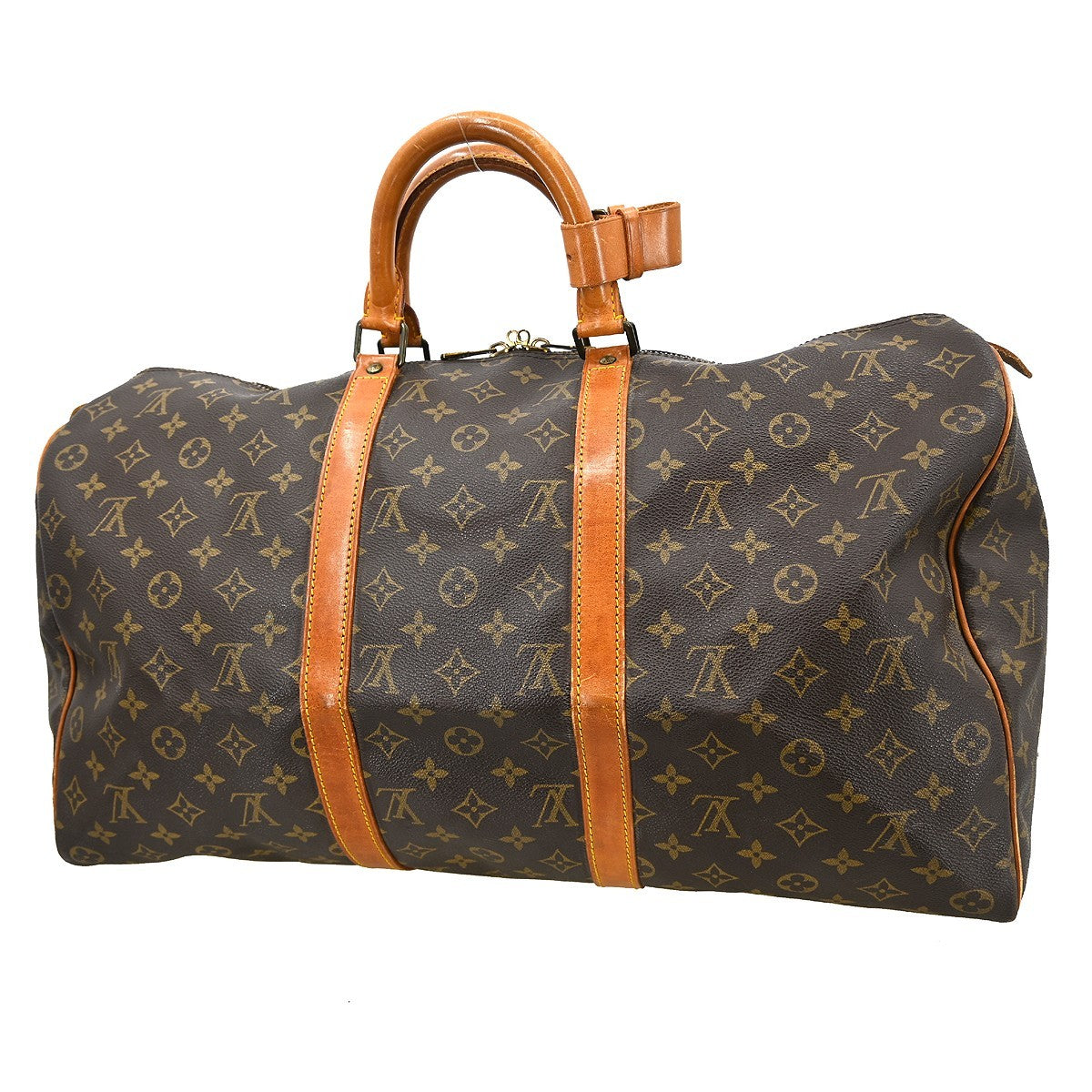 Louis Vuitton Keepall Bag Monogram Canvas Brown Canvas Travel Bag