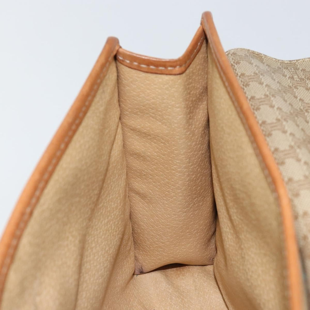 Celine Circle Logo Macadam Pouch Canvas And Leather Beige Canvas Clutche & Pouche Bag