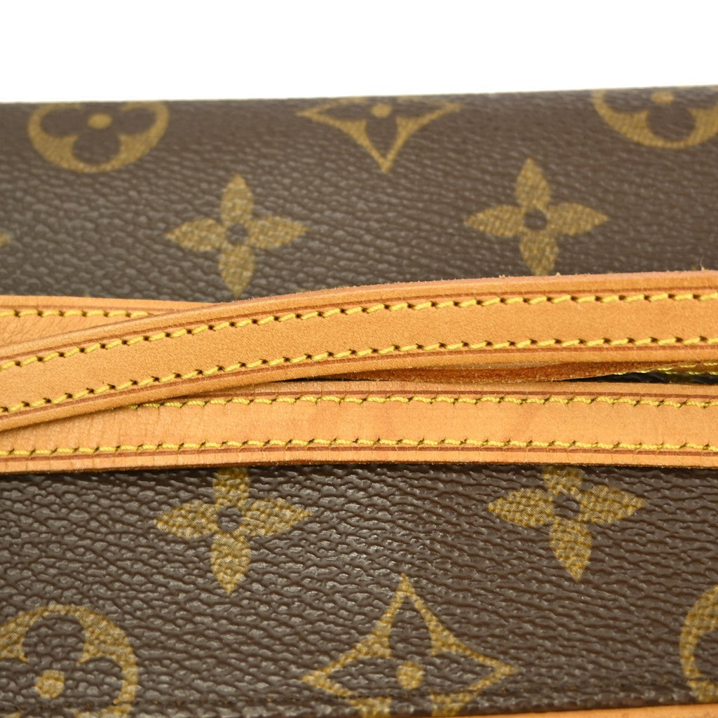 Louis Vuitton Twin Handbag Monogram Canvas Brown Canvas Clutche & Pouche Bag