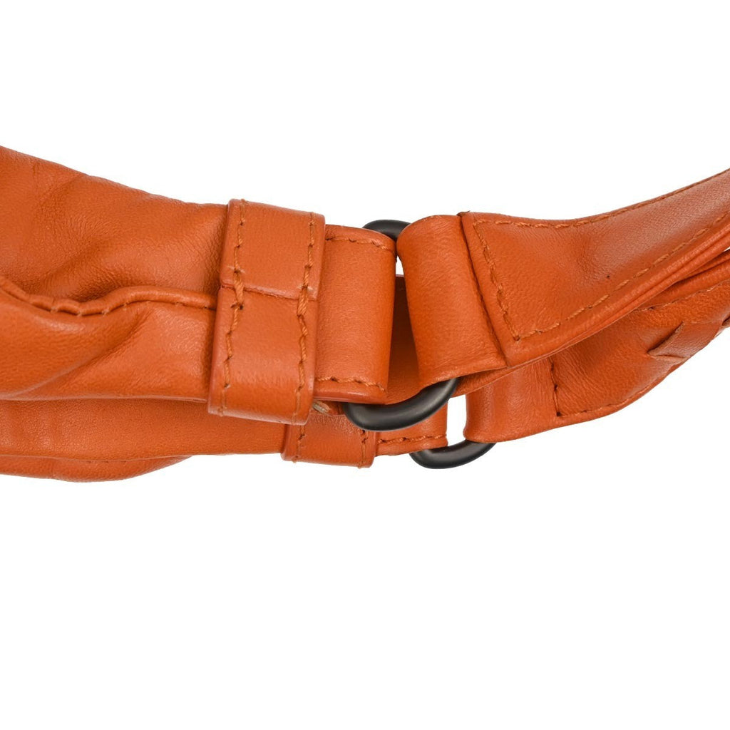 Bottega Veneta Campana Hobo Intrecciato Nappa Orange Leather Tote Bag Bag