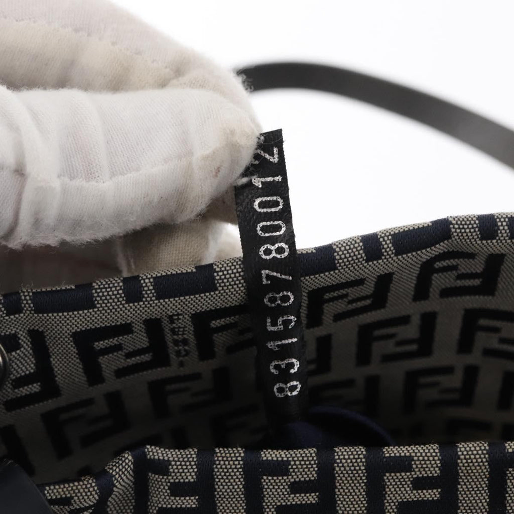 Fendi Shopping Tote Zucchino Canvas Navy Canvas Tote Bag Bag