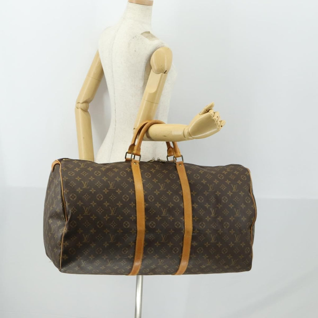 Louis Vuitton Keepall Bag Monogram Canvas Brown Canvas Travel Bag