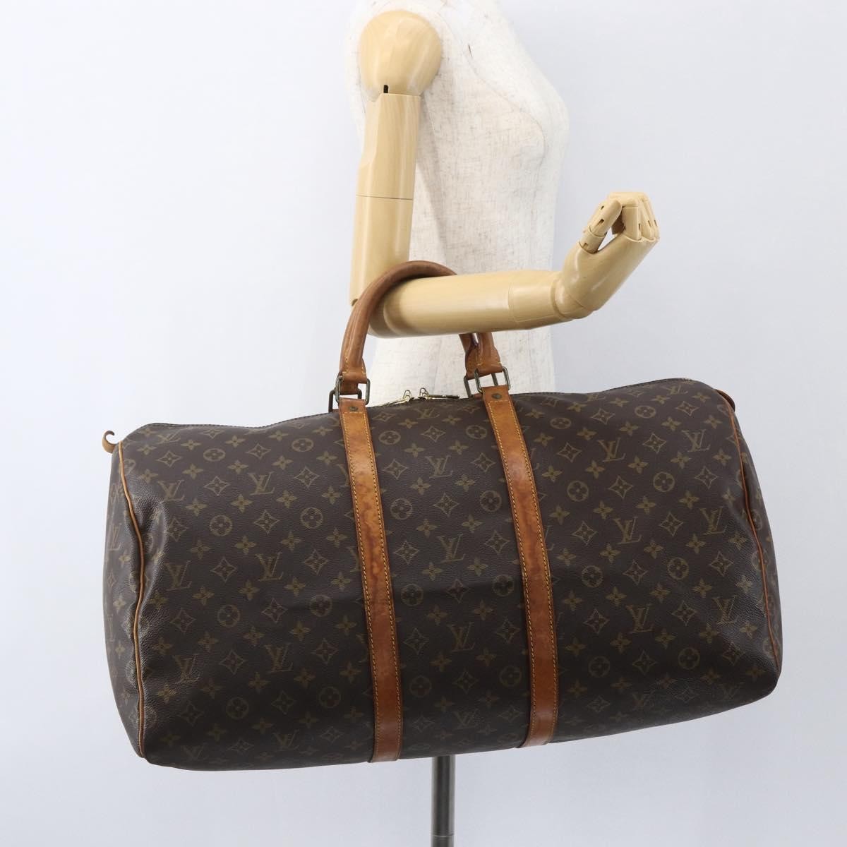 Louis Vuitton Keepall Bag Monogram Canvas Brown Canvas Travel Bag
