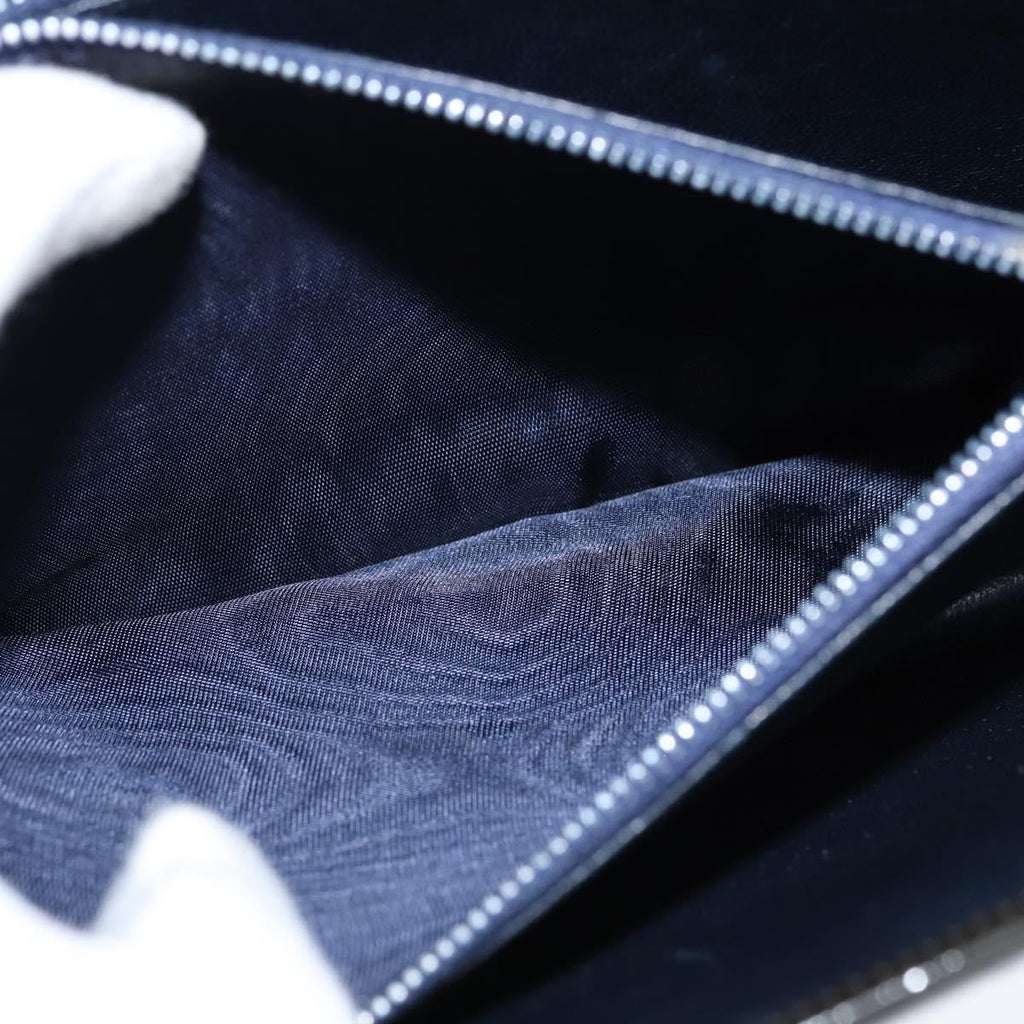 Celine Vintage Carriage Flap Clutch Leather Black Patent_Leather Shoulder Bag Bag