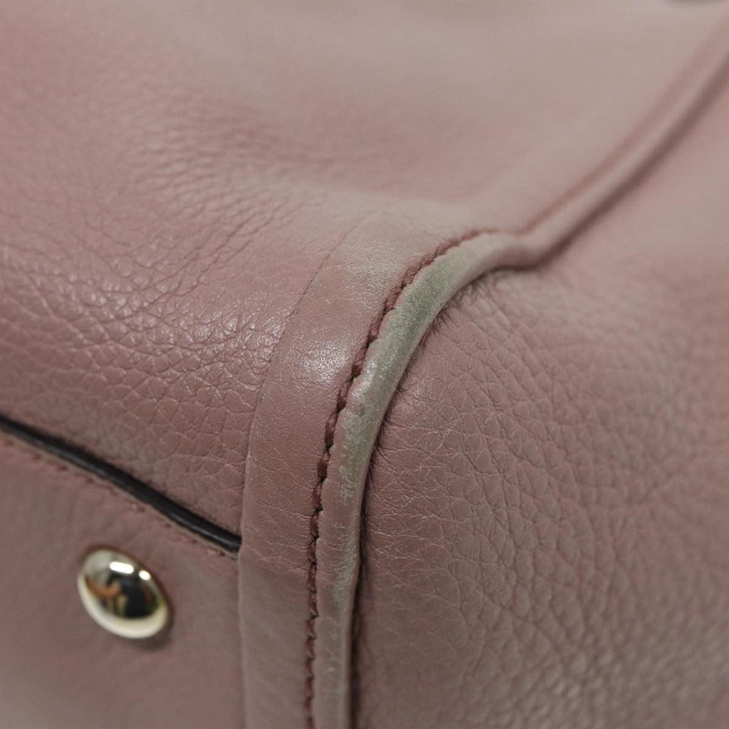 Gucci Soho Convertible Shoulder Bag Leather Pink Leather Tote Bag Bag (Pre-Owned)