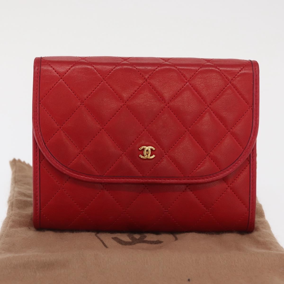 Chanel Vintage Clutch Leather Red Leather Clutche & Pouche Bag
