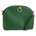 Celine Vintage Shoulder Bag Leather Green Leather Shoulder Bag Bag