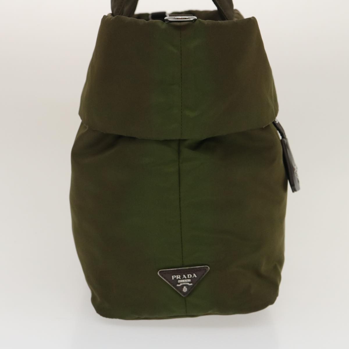 Prada Convertible Double Tote Tessuto Khaki Nylon Tote Bag Bag