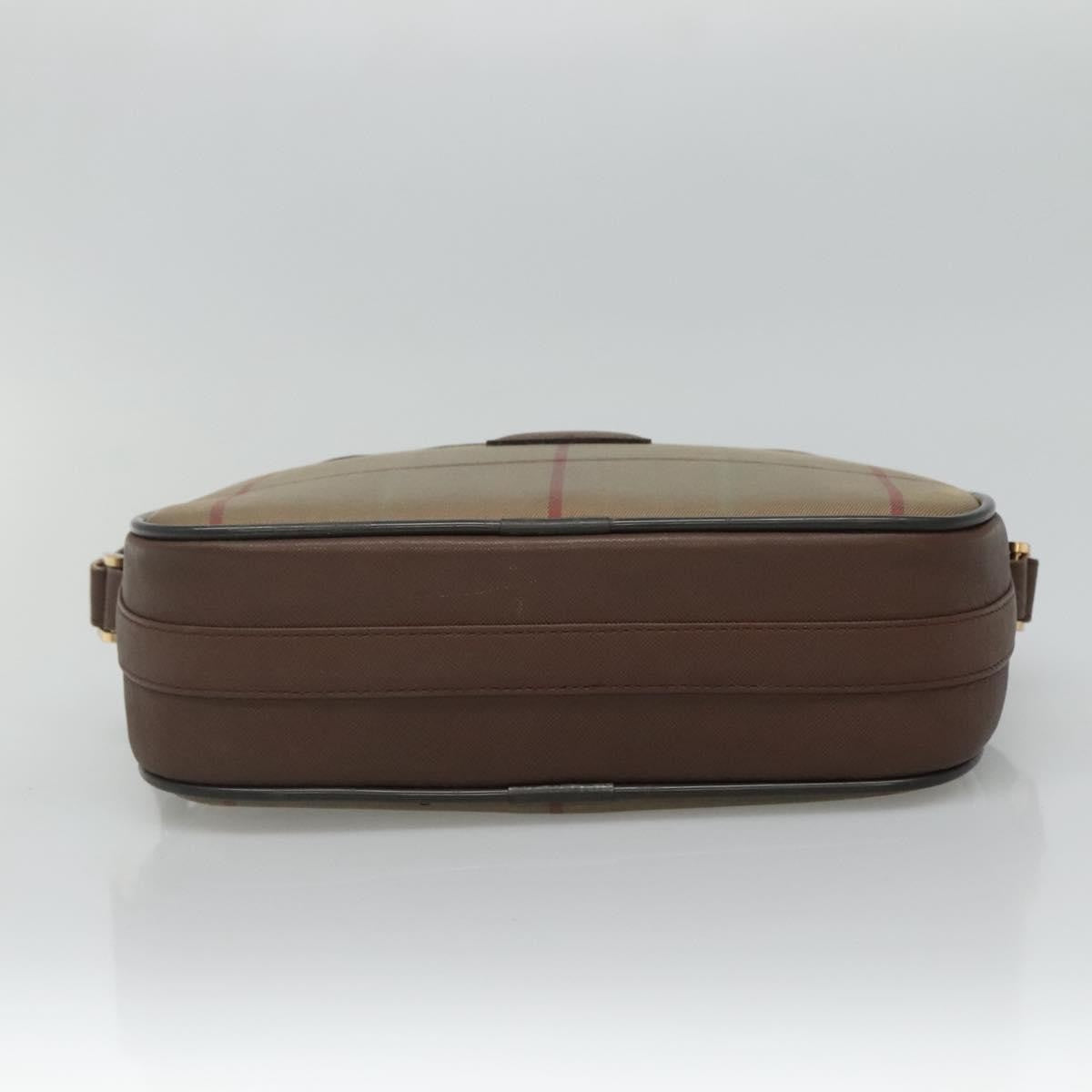 Burberry Nova Check Shoulder Bag Canvas And Leather Beige Canvas Shoulder Bag