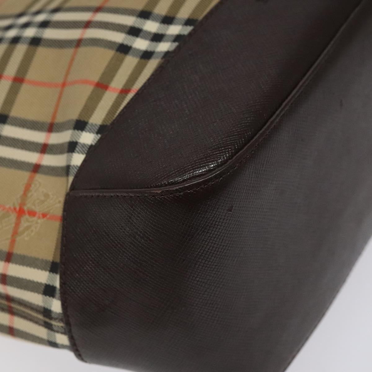 Burberry Nova Check Tote Canvas And Leather Beige Canvas Tote Bag