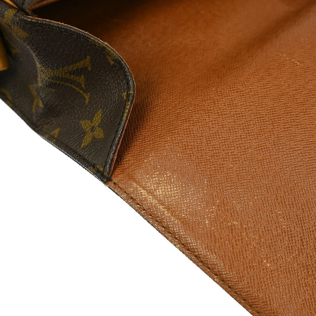 Louis Vuitton Cartouchiere Handbag Monogram Canvas Brown Canvas Shoulder Bag