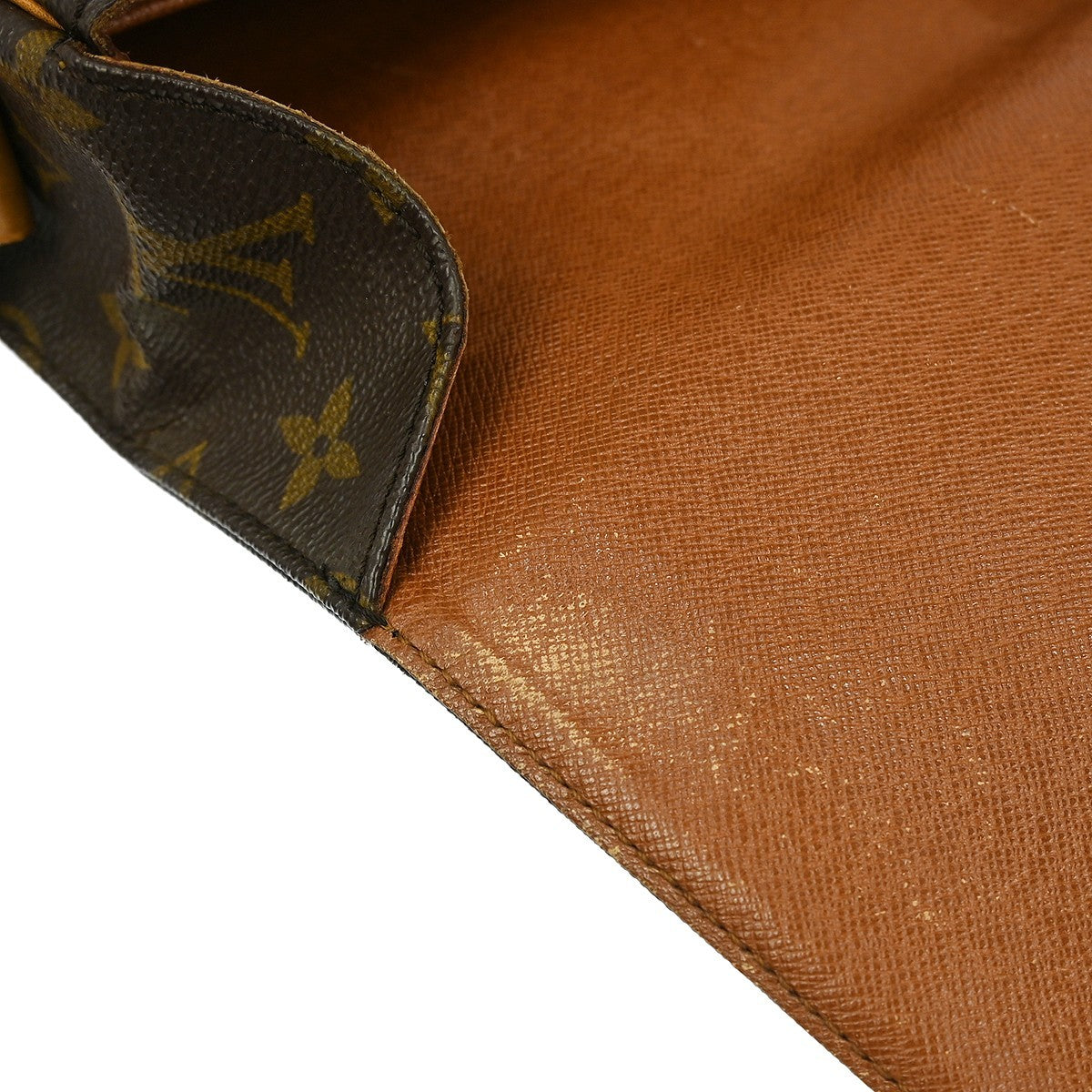 Louis Vuitton Cartouchiere Handbag Monogram Canvas Brown Canvas Shoulder Bag